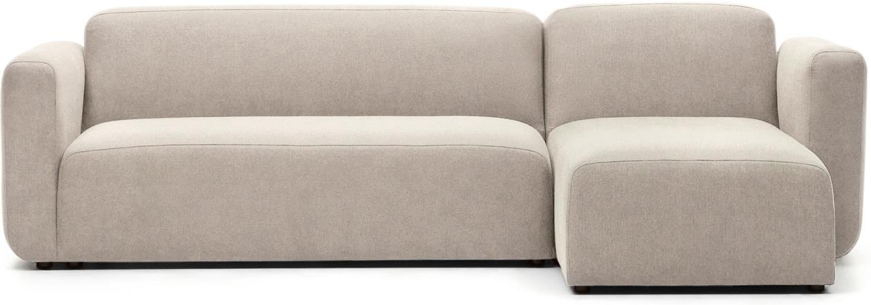 Chaiselong-sofa Kave Home Neom modulært design 3-pers. beige strukturstof nordisk stil