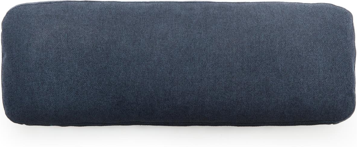 Sofa-pude Kave Home Neom  -  Blå tekstureret polyester 24Ã8Ã72 cm, genanvendt fyld, håndlavet i Europa