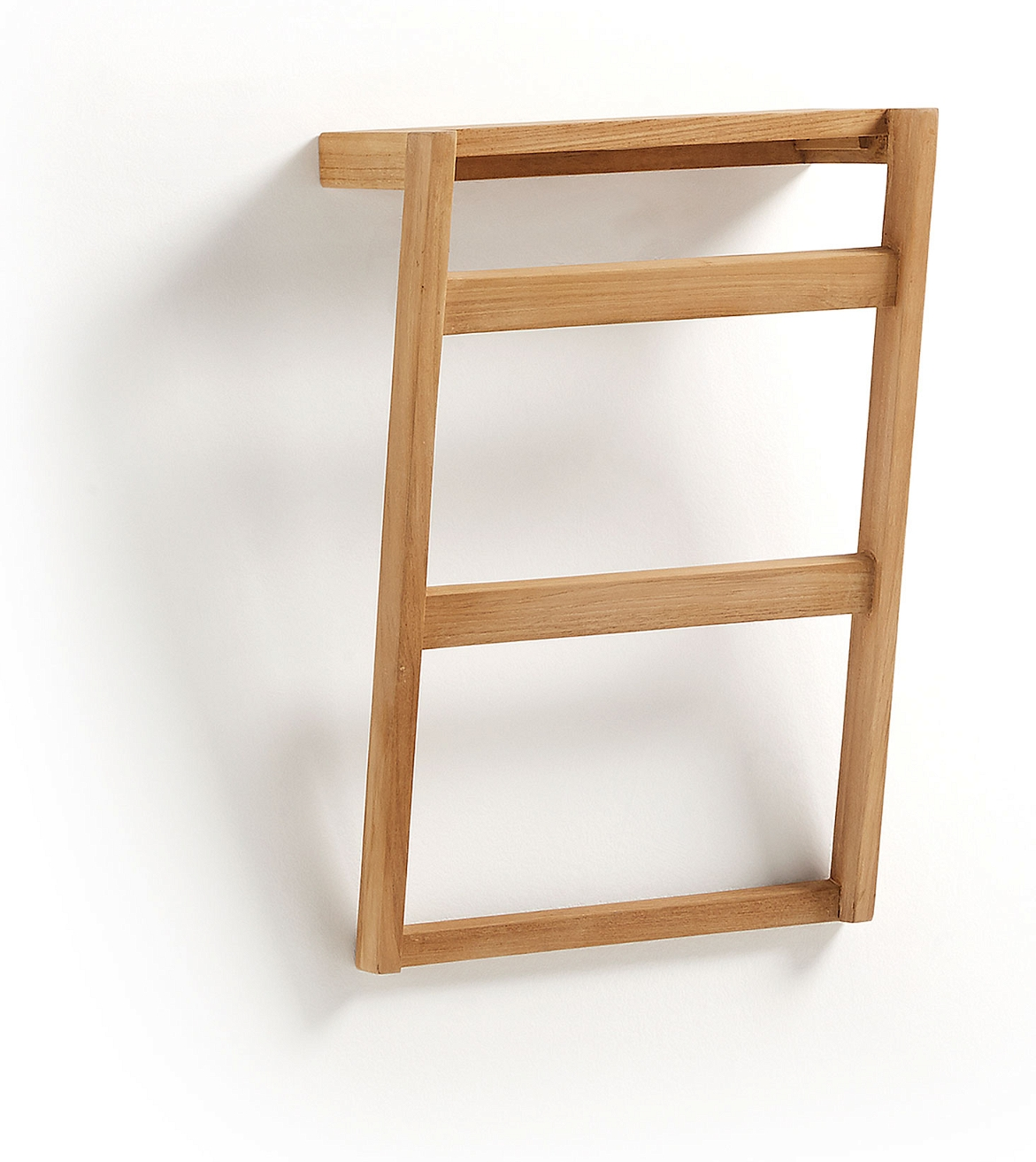 Håndklædestativ/håndklædeholder Kave Home Kuveni i massiv teaktræ H63ÃB20ÃL40 cm natur