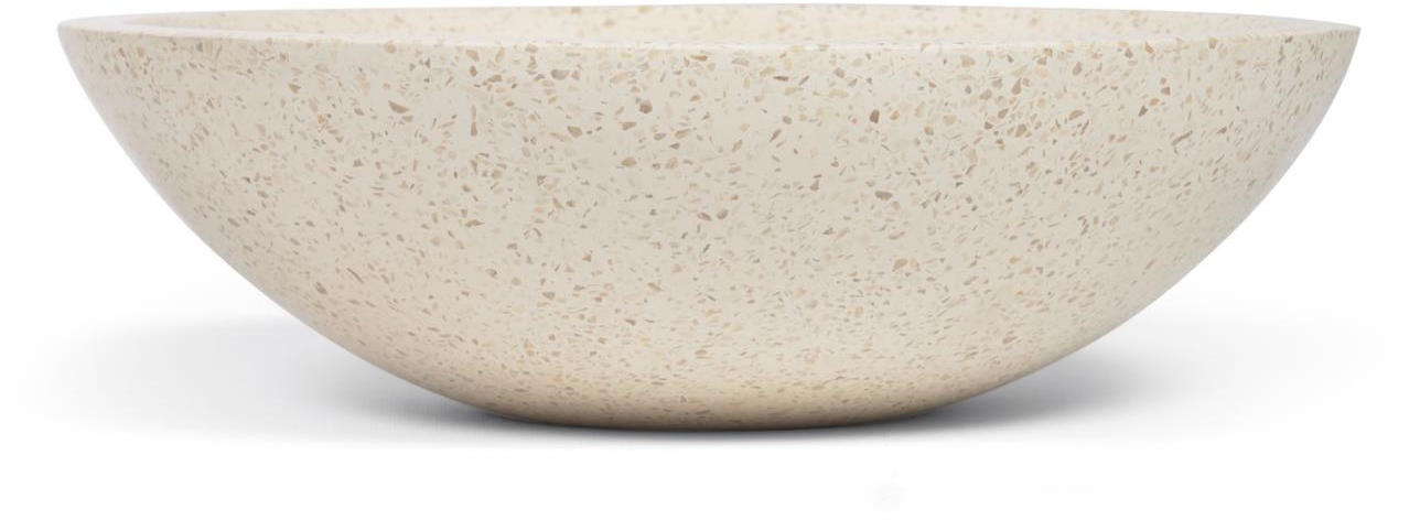 Bordplade håndvask Kave Home Kuveni hvid terrazzo 40x40x11 cm