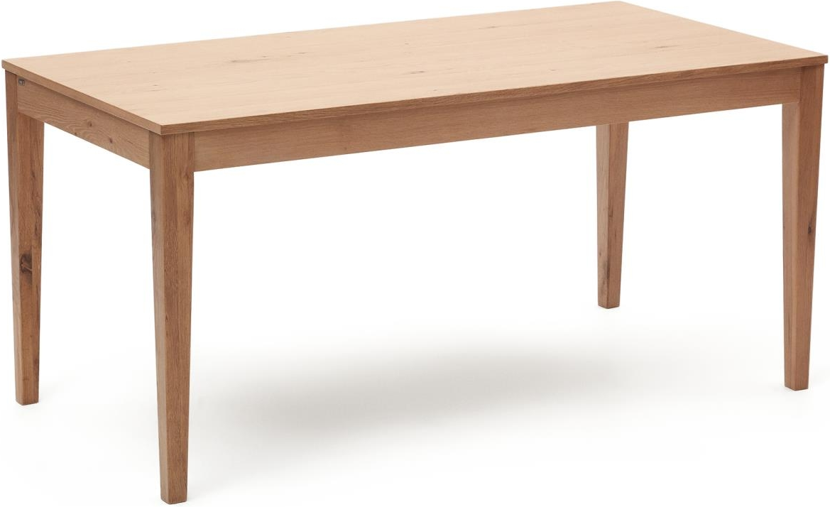 Spisebord med udtræk Kave Home Yain 160 - 220Ã80 cm natur egetræsfinér og massivt egetræ