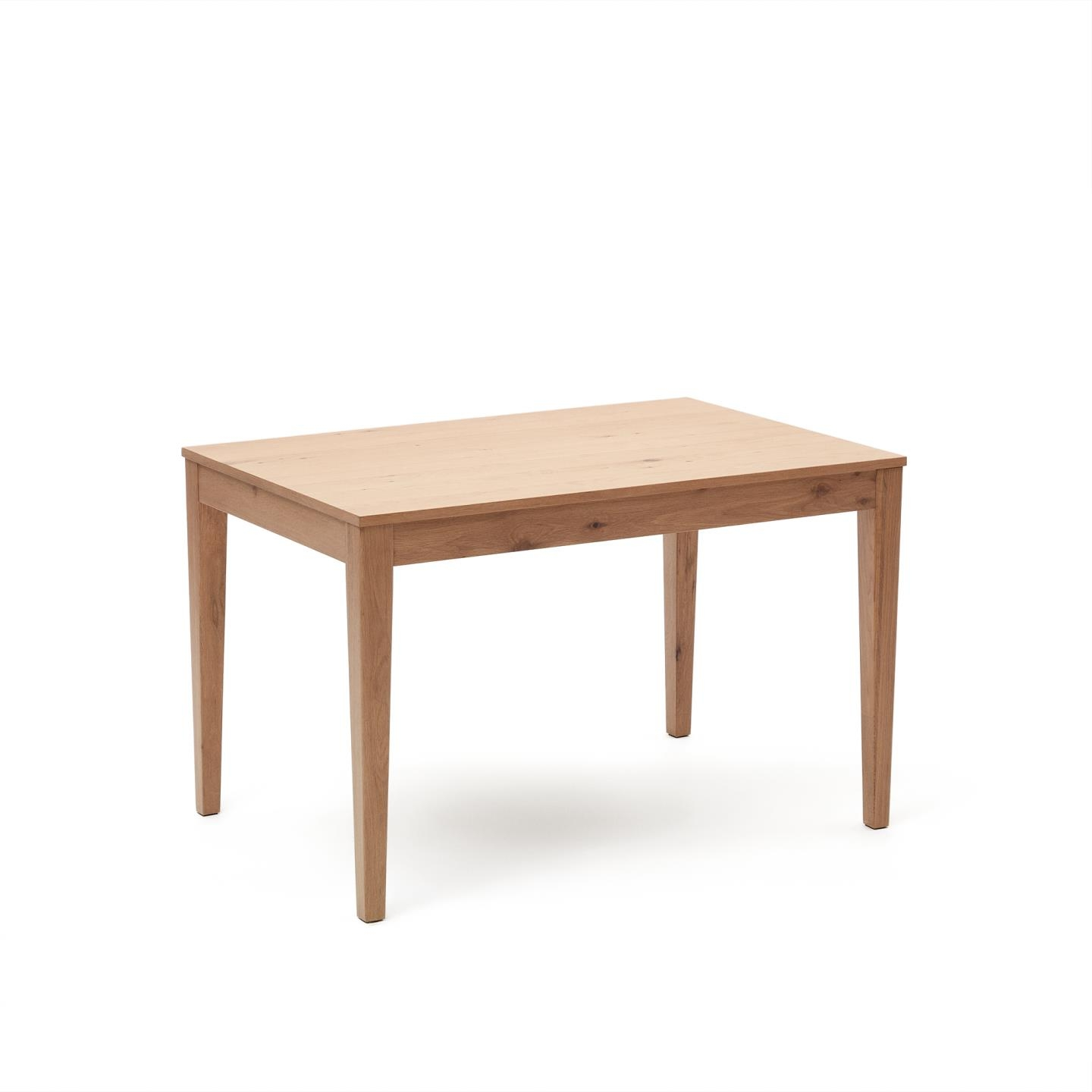 Spisebord Kave Home Yain udtræksbord i egetræfinér med 60 cm forlænger, 120x80x76 cm  -  moderne nordisk rustikt design