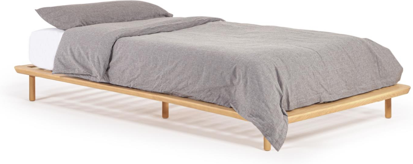 Sengeramme til enkeltseng Kave Home Anielle  -  massiv asketræ 90Ã200 cm natur