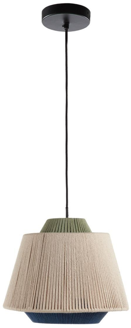 Pendellampe Kave Home Yuvia håndvævet jute multicolor moderne nordisk Ø25 x H20 cm