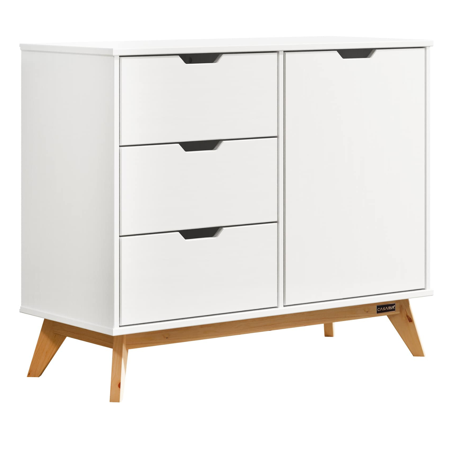Skænk Borneo Hvid/Naturfyr 96x40x79cm FSCÂ® certificeret