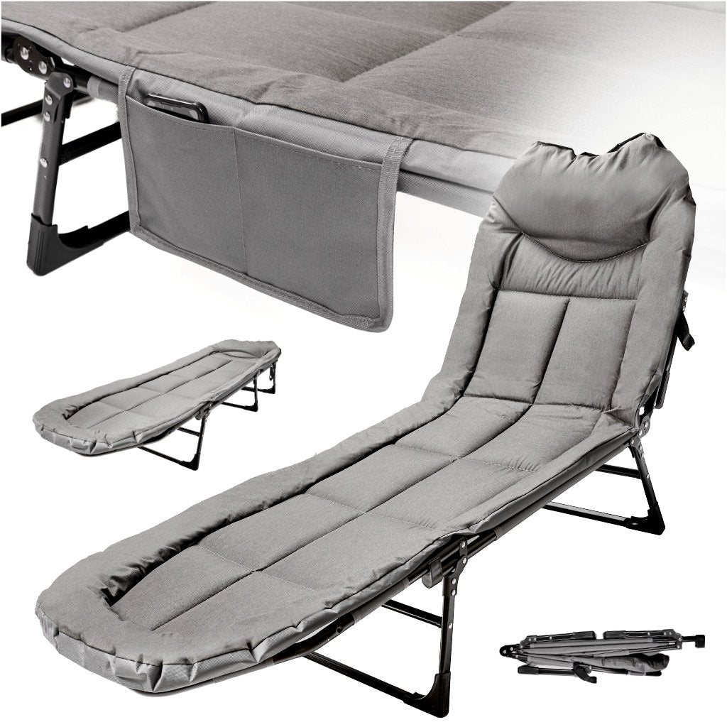 LUARO rejseseng foldbar lænestol karpeseng business bærbar let 190x63x30cm