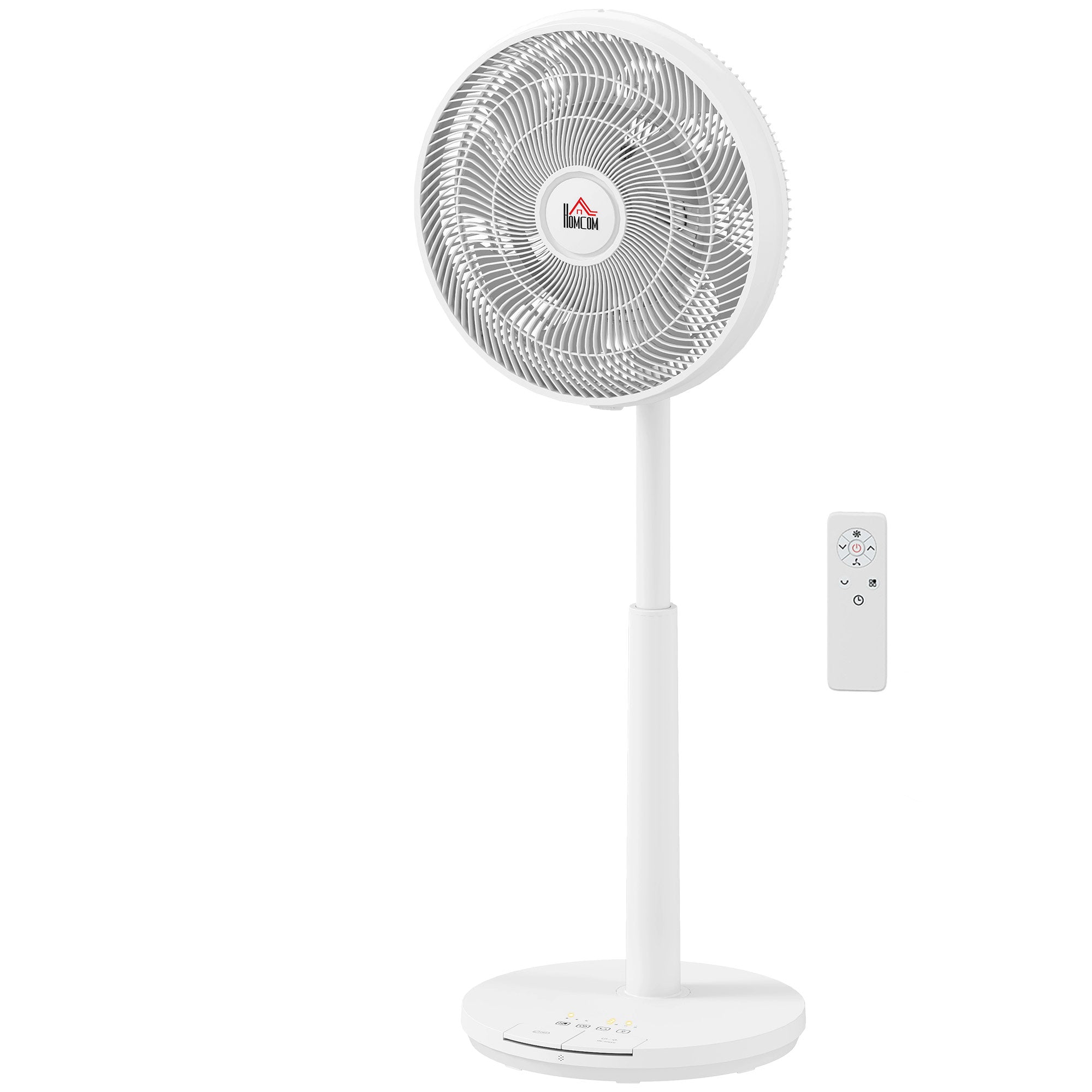 Ventilator, klimaanlæg, 3 tilstande, LED-display, drejelig, plastik, hvid