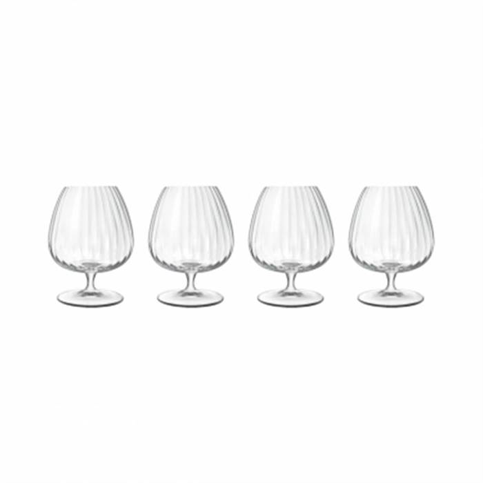 Luigi Bormioli Optica Cognacglas Dia 9,5 x 12,7 cm 46,5 cl 4 stk - Klar  : Erling Christensen Møbler
