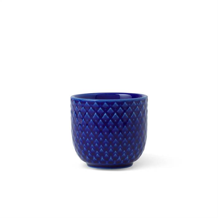 Lyngby Porcelæn Rhombe Color - Æggebæger Ø5 cm - Mørkeblå  : Erling Christensen Møbler