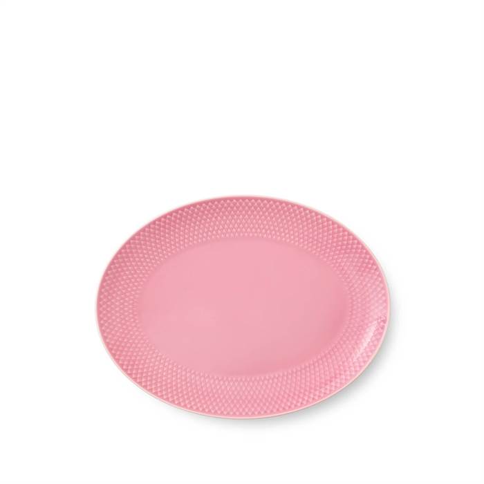 Lyngby Porcelæn Rhombe Color - Serveringsfad 28,5x21,5 - Rosa  : Erling Christensen Møbler
