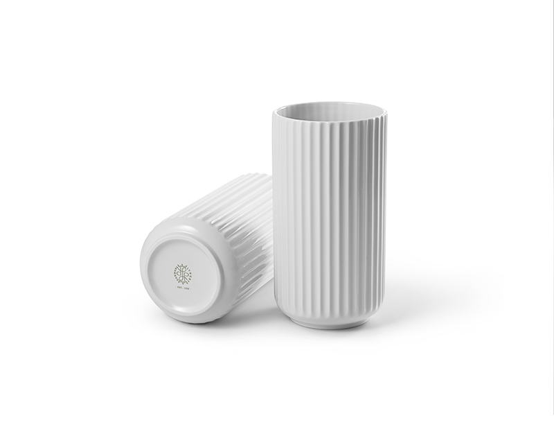Lyngby Porcelæn Lyngby vase - 20,5 cm - hvid : Erling Christensen Møbler  : Erling Christensen Møbler