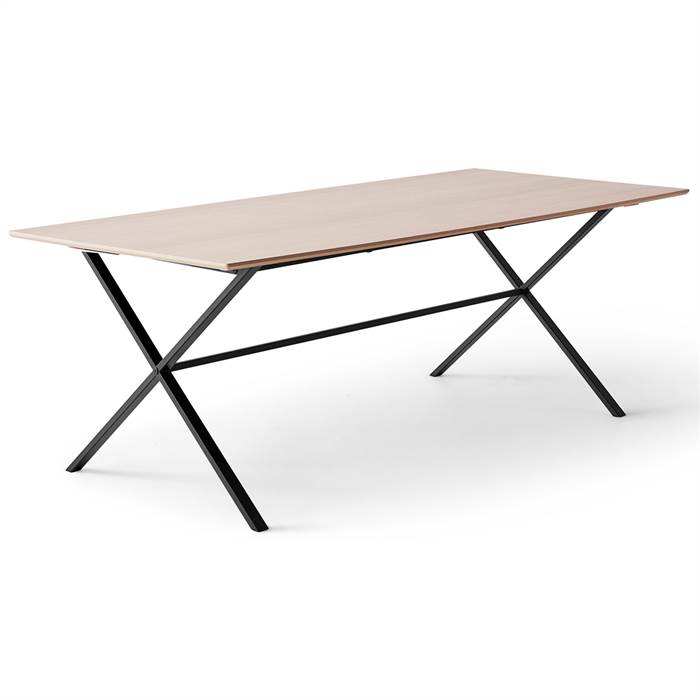 Meza by Hammel spisebord - Square - 165 x 90 cm. - Eg finér - Cross stel  : Erling Christensen Møbler