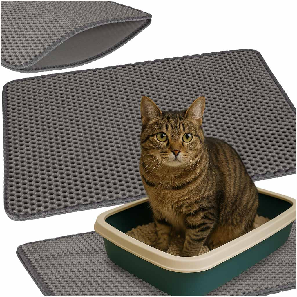 Vandtæt kattebakkemåtte til dobbelt lag 40x60 cm