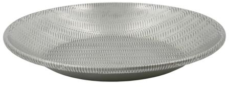 Rund dekorationsbakke Meraki Malva antik sølv i aluminium Ø20 cm