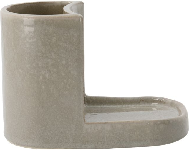Børste- og sæbeholder Meraki Datura Shellish Grey lertøj, køkkenopbevaring H12,7ÃB18 cm