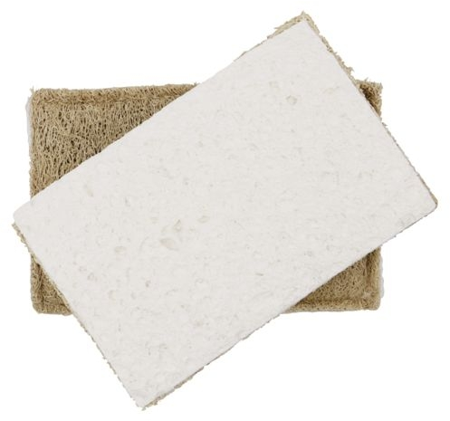 Opvaskesvamp 2-pak Meraki Reseda  -  100 % træfiber rengøringssvamp Natural