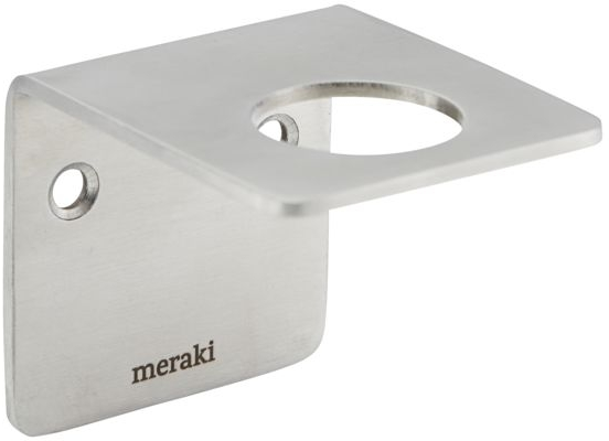 Vægophæng Meraki Supply, vægholder til sæbe og smykker i rustfrit stål, børstet sølv, 5,8Ã5,8Ã6,7 cm
