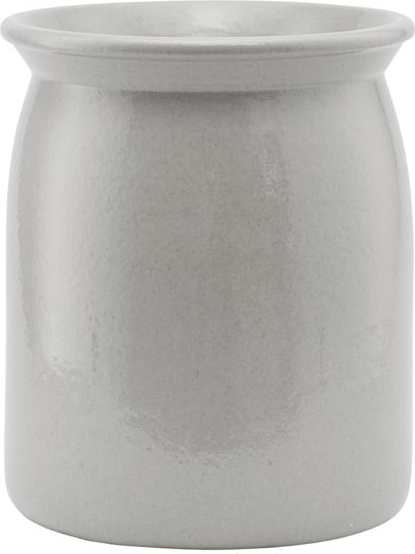 Keramik krukke/urtepotte Meraki Jami skallegrå H24 cm