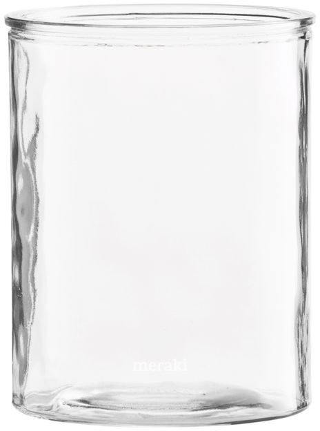 Vase Meraki Cylinder klar glas Ø12,5 x H15 cm / opbevaringskrukke