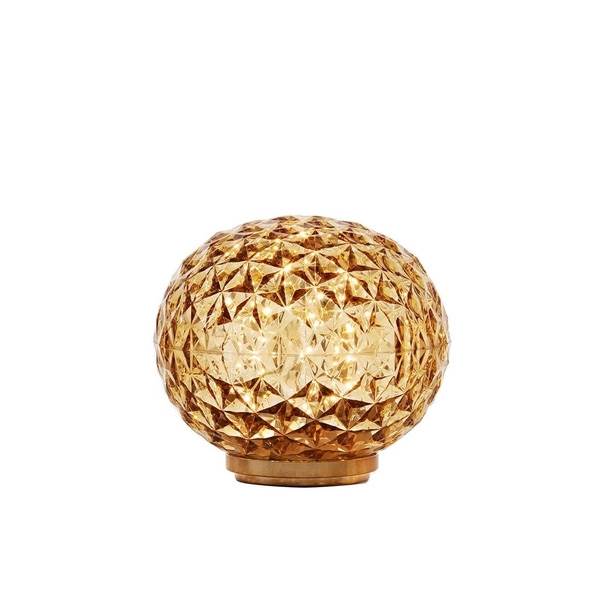 Kartell Mini Planet Battery Bordlampe Crystal - Yellow  : Erling Christensen Møbler