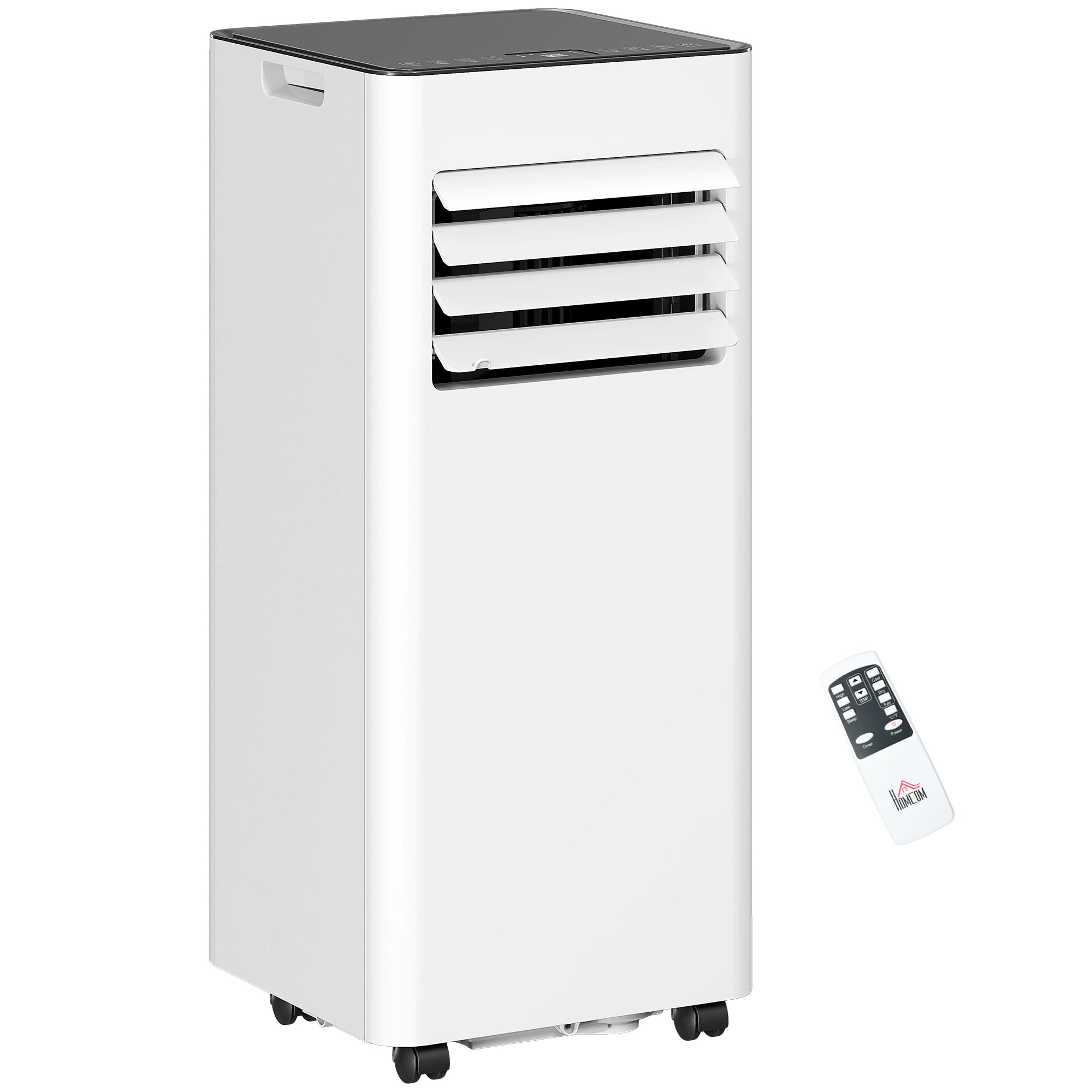 3-i-1 klimaanlæg, ventilator med LED-display, vaskbart filter, timer, hvid