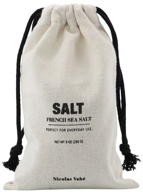 Salt Nicolas Vahé Saltserie  -  Fransk Havsalt 11Ã17 cm i Hvid/Sort Pose