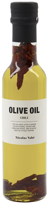 Extra virgin olivenolie Nicolas Vahé Olive Chilli  -  gourmetolie i glasflaske