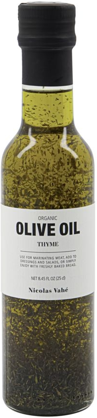 Økologisk ekstra jomfru olivenolie med timian, Nicolas Vahé Olive Oil Elixirs