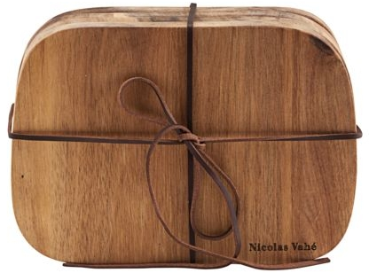 Skærebræt sæt 4 stk Nicolas Vahé Butter akacietræ  -  smøre- og serveringsbrætter 13Ã18,5 cm