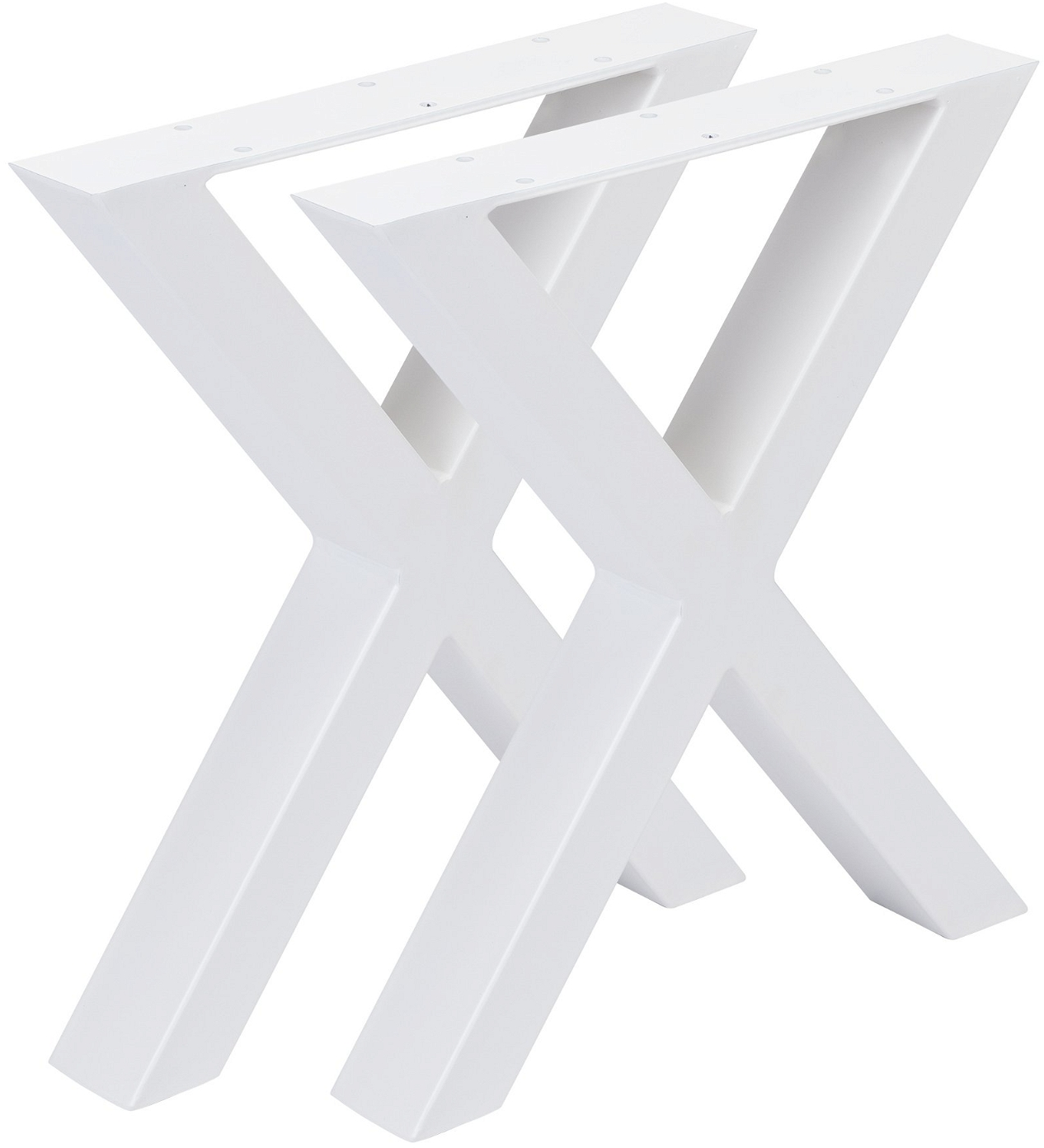 Understel til sofabord Nielsen Design Oscar, hvid pulverlakeret metal H40ÃL35ÃB6 cm
