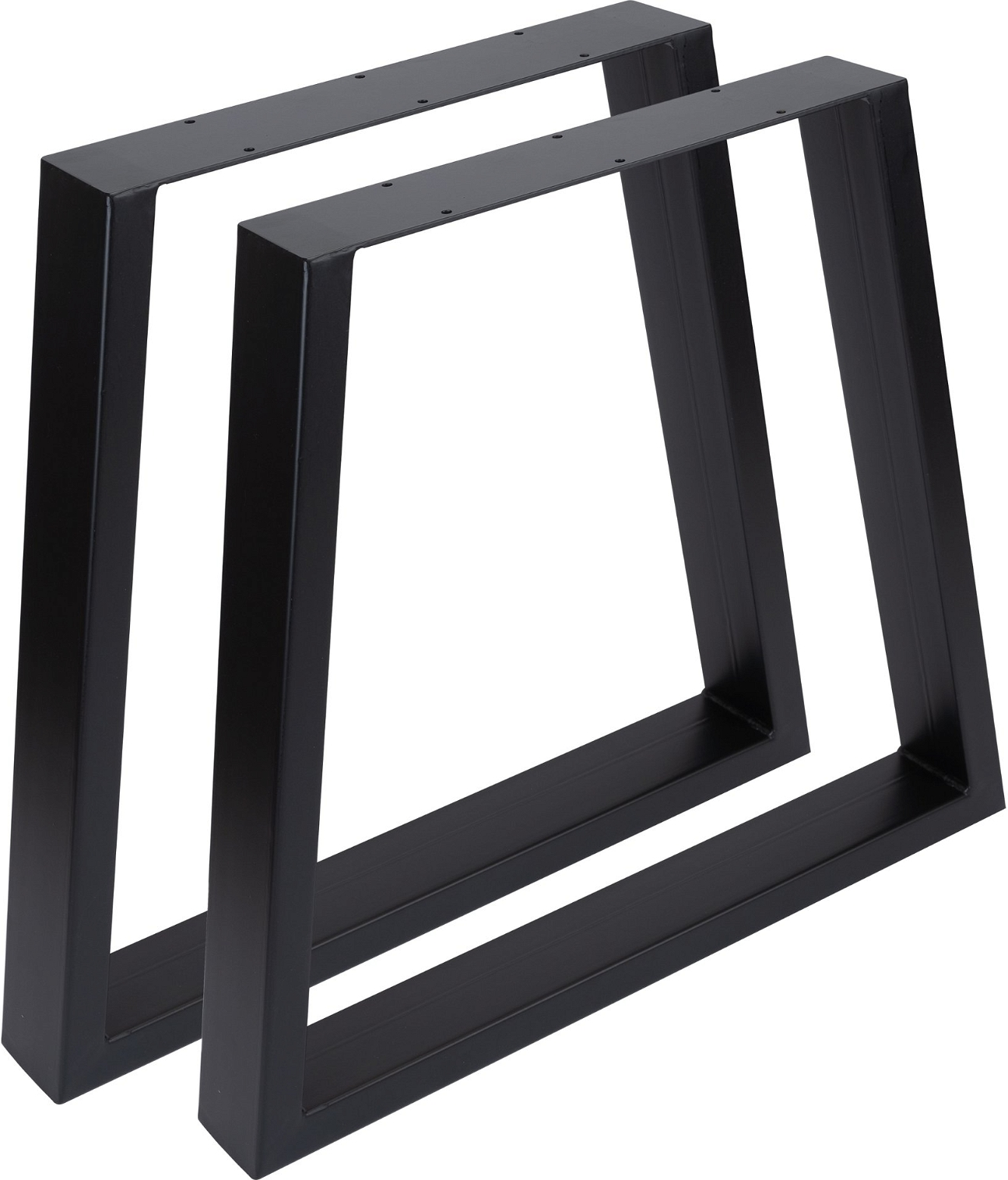 Understel til spisebord Nielsen Design Liam, sort pulverlakeret metal trapezformet bordstel, bordben H72xB80 cm