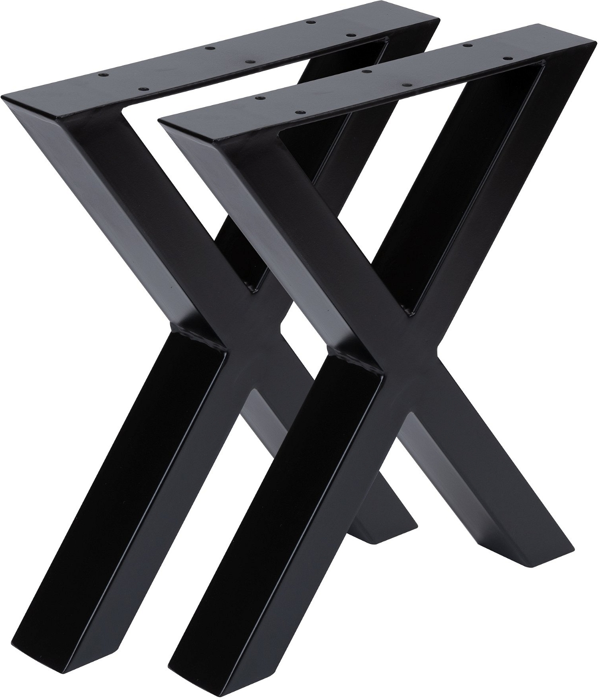 Understel til sofabord Nielsen Design Oscar krydsstel i sort pulverlakeret metal H40xB6xL35 cm