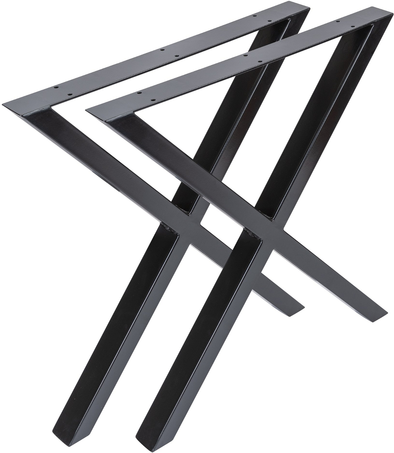 Understel/bordben til plankebord Oscar  -  Nielsen Design sort pulverlakeret metal H71 x L65 cm
