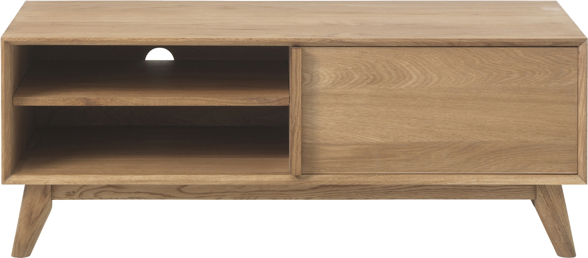TV-bord Nordique Design Rho natur  -  retro inspireret egetræsfinér, B120ÃD42ÃH46 cm