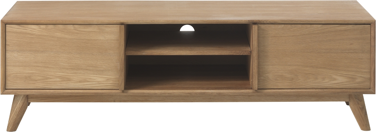 TV-bord/møbel Nordique Design Rho, natur egetræ, retrostil H46ÃB150ÃD42 cm