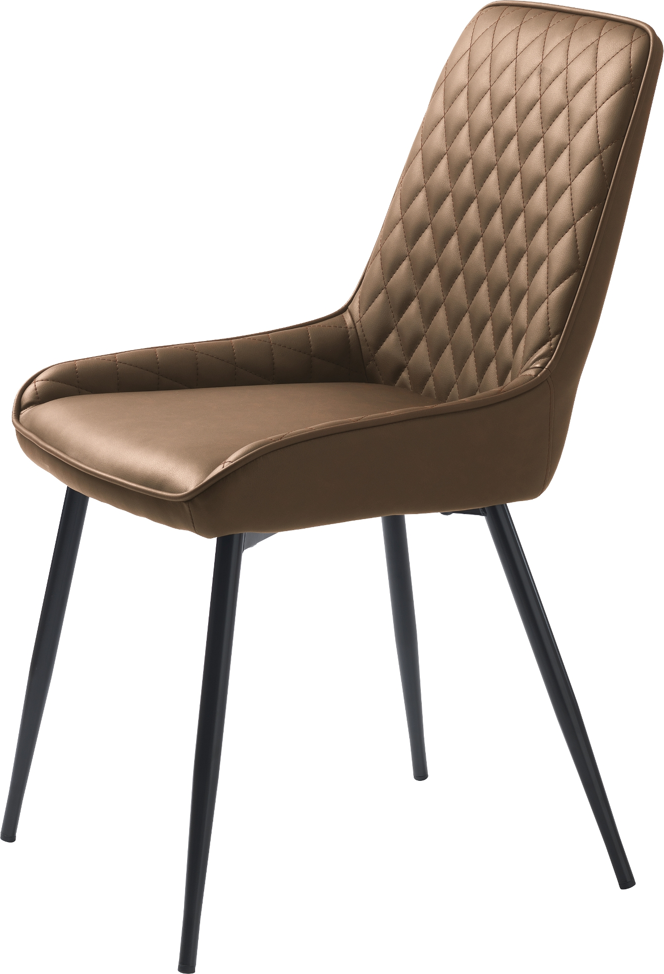 Spisebordsstole 2-pak Nordique Design Milton i vintage PU-kunstlæder sort med sorte metalben