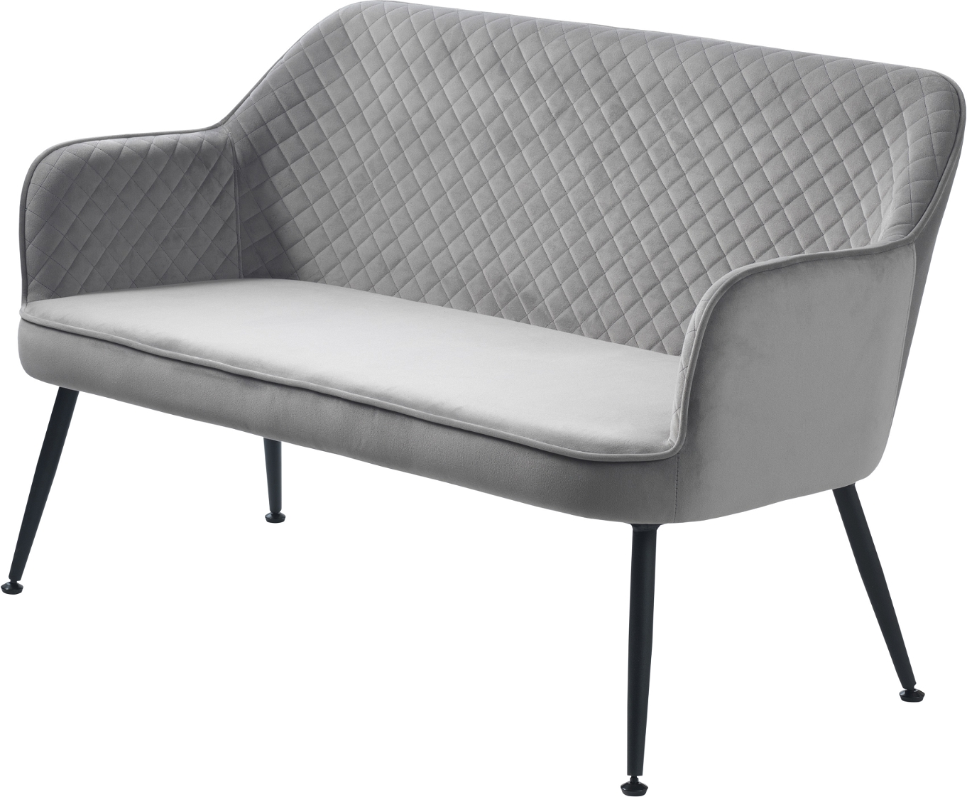 Lounge sofa Nordique Design Berrie gråt fløjl 128,5Ã70,5Ã80,5 cm