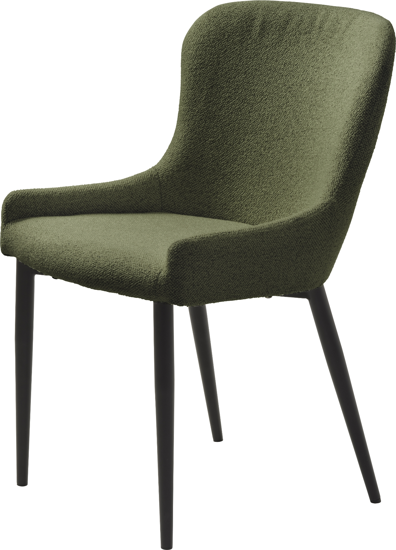 Nordique Design Ontario spisebordsstol i forest green bouclé med metalben H82xB52xD60 cm