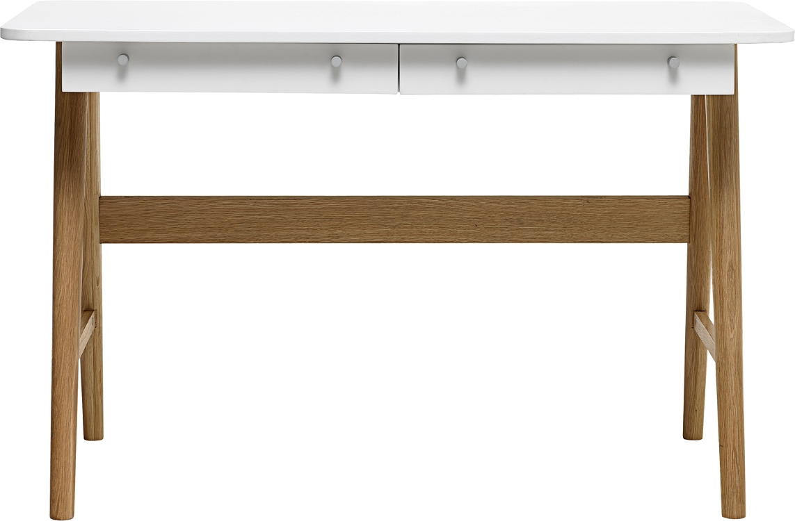 Skrivebord Nordique Design Turin 120x60 cm  -  Arbejdsbord i massiv eg & MDF, natur