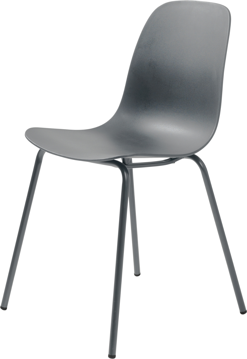 Spisebordsstol Nordique Design Whitby sæt af 4 grå PP-skal & metalben H84ÃB50 cm