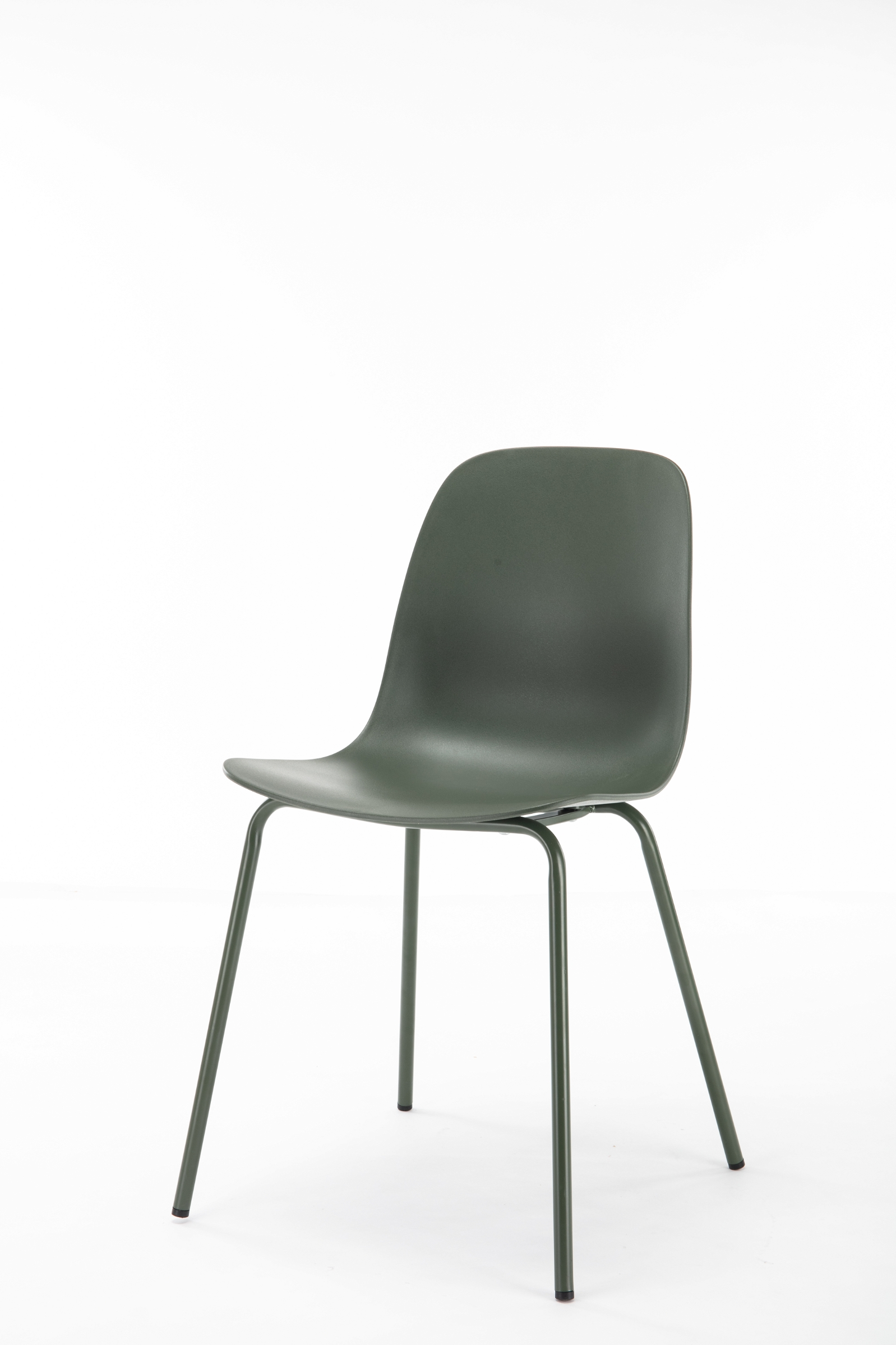 Spisebordsstol Nordique Design Whitby Olivegrøn  -  Moderne skandinavisk design i robust PP og metalben, H84ÃB50ÃD50 cm