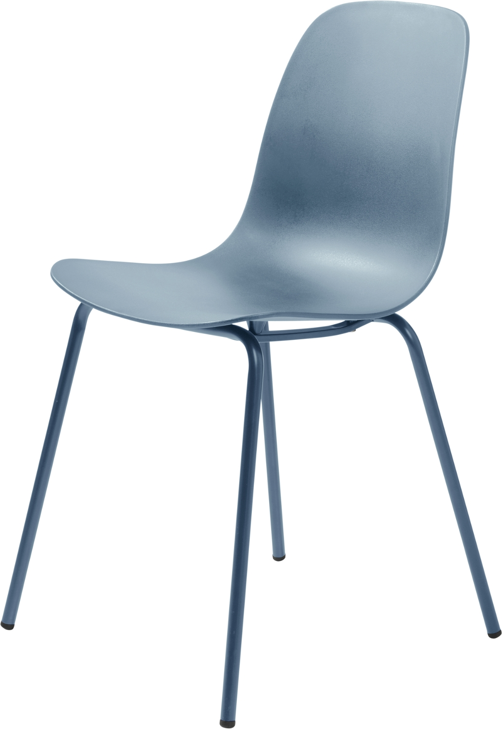 Spisebordsstol Nordique Design Whitby i støvet blå med sort metalben, H84xB50 cm  -  4 stk
