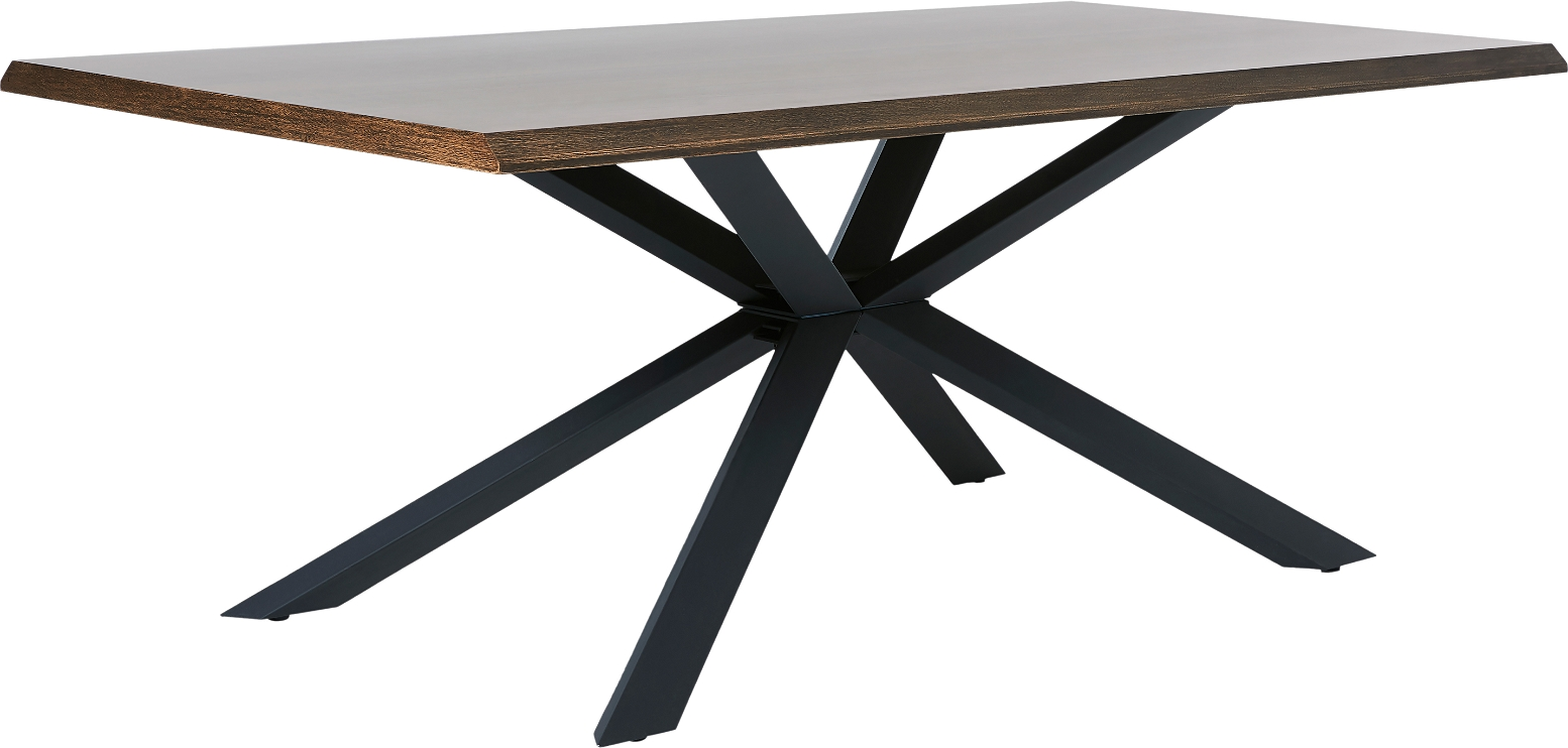 Spisebord Nordique Design Arno  -  røget egetræ & sort metal 200x100 cm