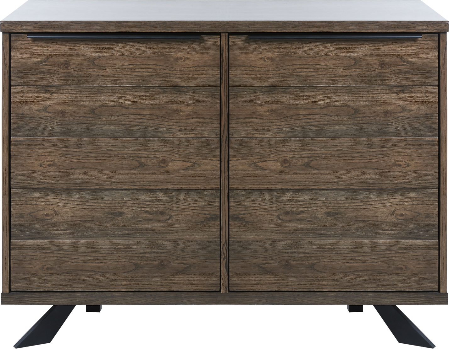 Skænk Nordique Design Arno  -  Røget Egefinér & Sorte Metalben  -  B114ÃD45ÃH85 cm