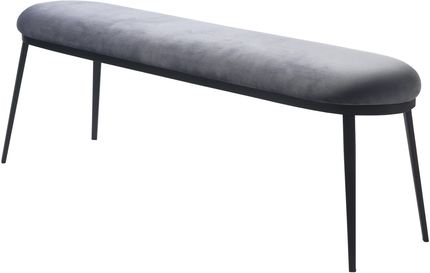 Entrébænk Nordique Design Gain fløjl sort 140 cm