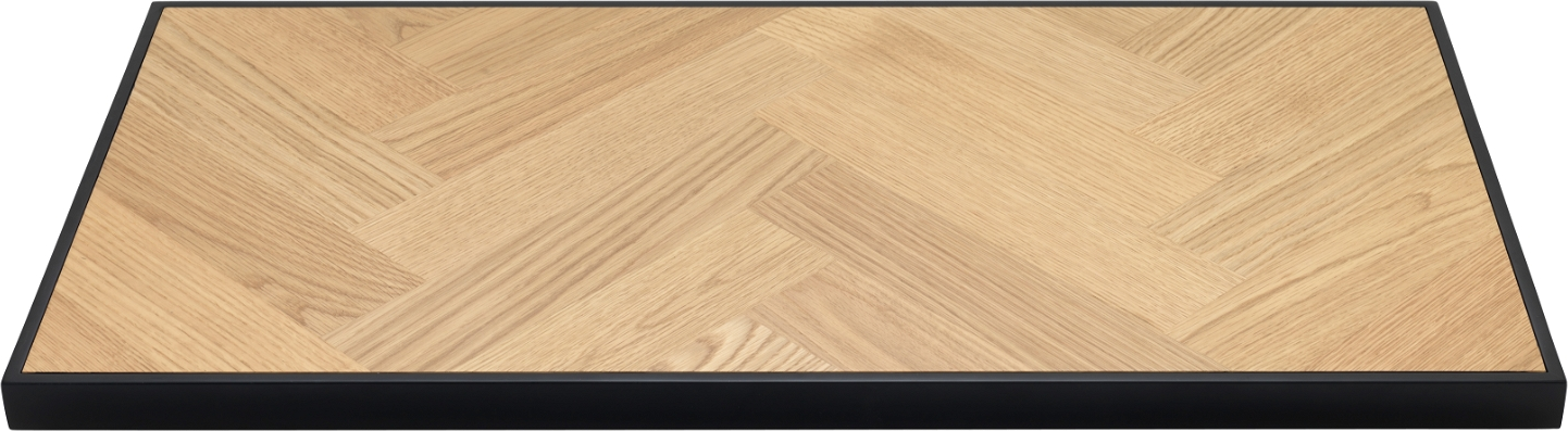 Tillægsplade/ekstra bordplade Nordique Design Calvi egetræ herringbone 45Ã90 cm