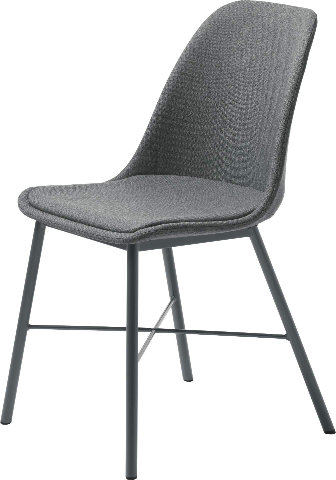 Spisebordsstol Nordique Design Whistler Mørkegrå - 100% Polyester & Metalben