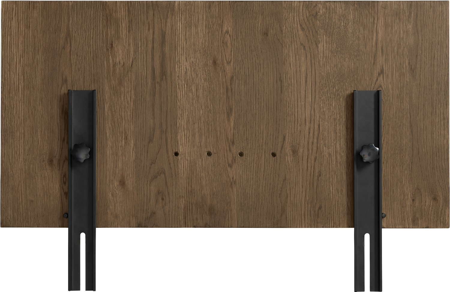 Tillægsplade bordsforlængelse Nordique Design Reno  -  røget egetræsfiner & sorte metalben, 45Ã90 cm