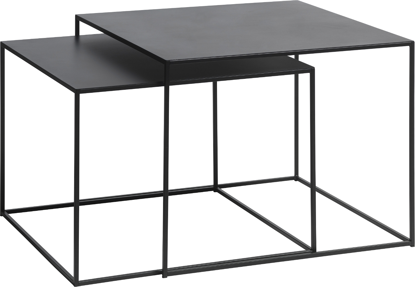 Sidebordssæt 2 stk Nordique Design Pebble Sort metal