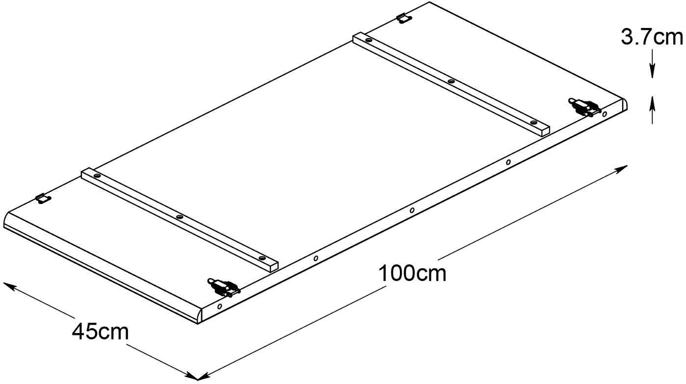 Tillægsplade Nordique Design Carno egetræ natur 100Ã45 cm